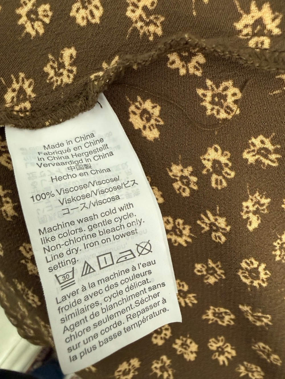 🌿 Madewell Floral Midi Dress Olive Green Yellow Button Front - Picture 11 of 11